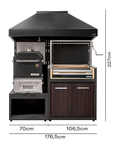 Parrilla Carbón + Horno Multifunción