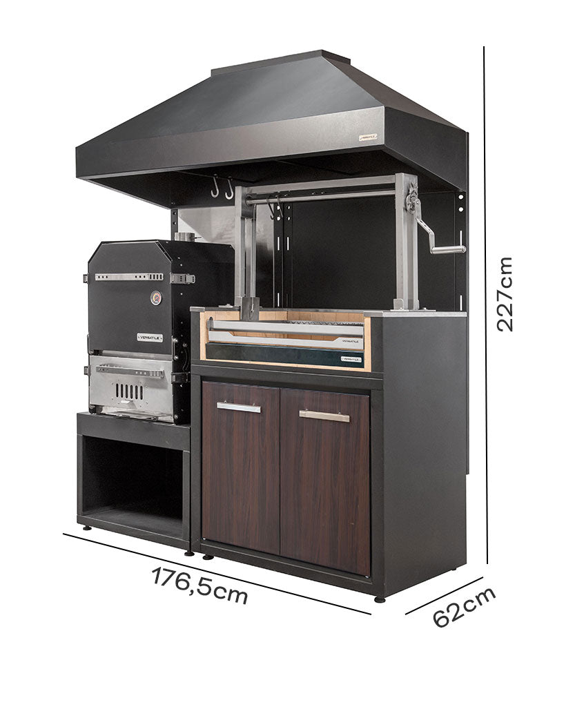 Parrilla Carbón + Horno Multifunción