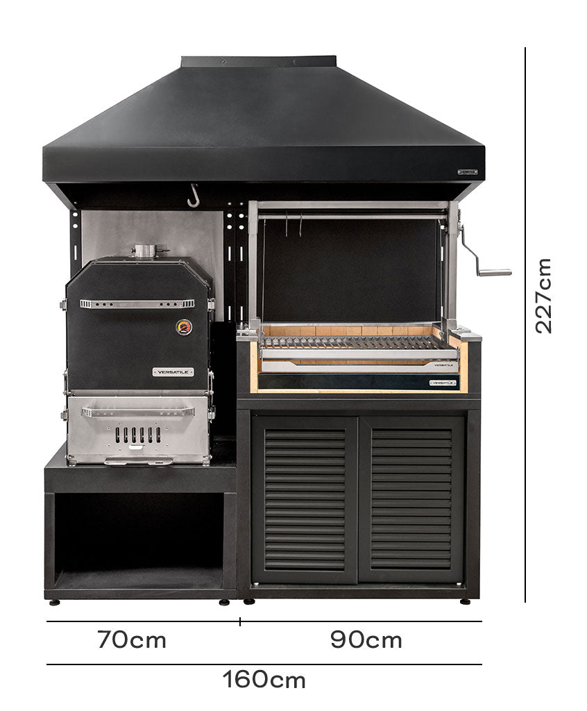 Parrilla Carbón + Horno Multifunción