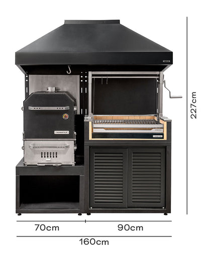Parrilla Carbón + Horno Multifunción