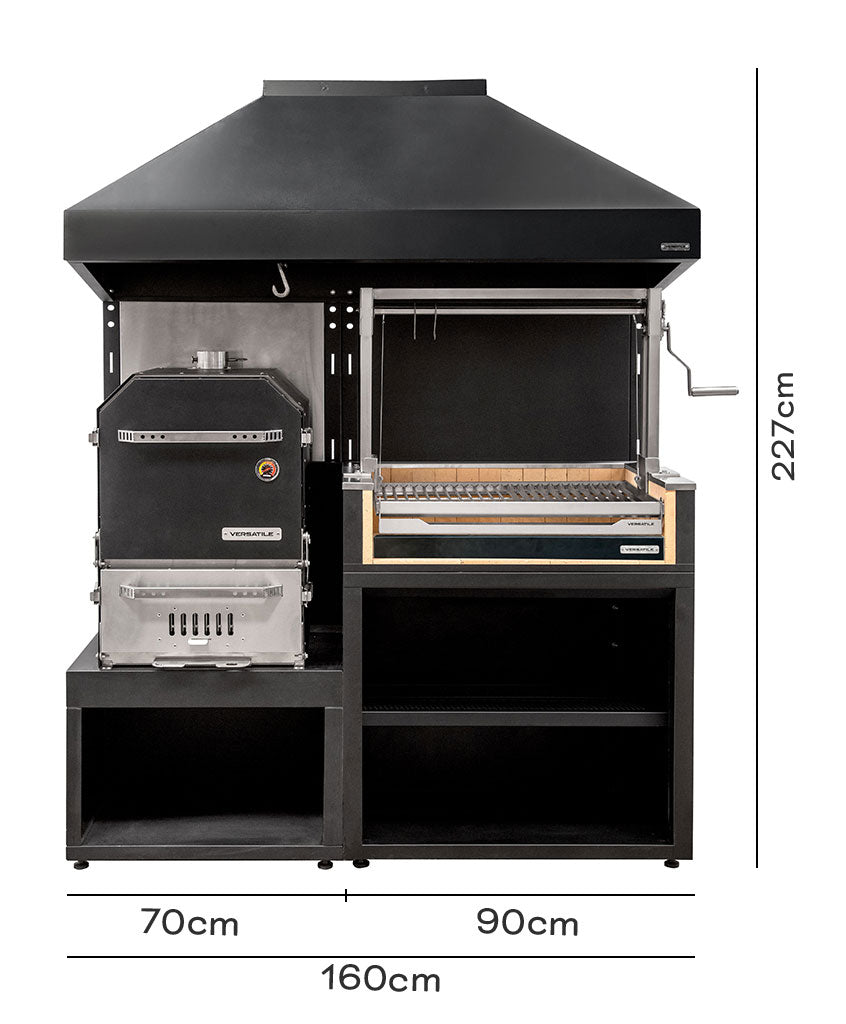 Parrilla Carbón + Horno Multifunción