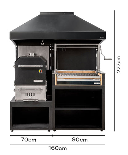 Parrilla Carbón + Horno Multifunción