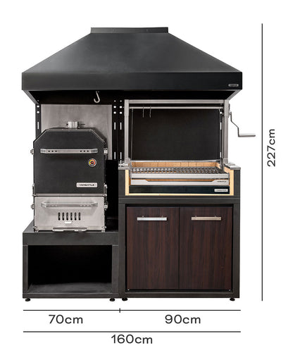 Parrilla Carbón + Horno Multifunción