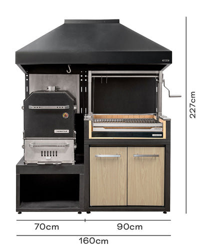 Parrilla Carbón + Horno Multifunción