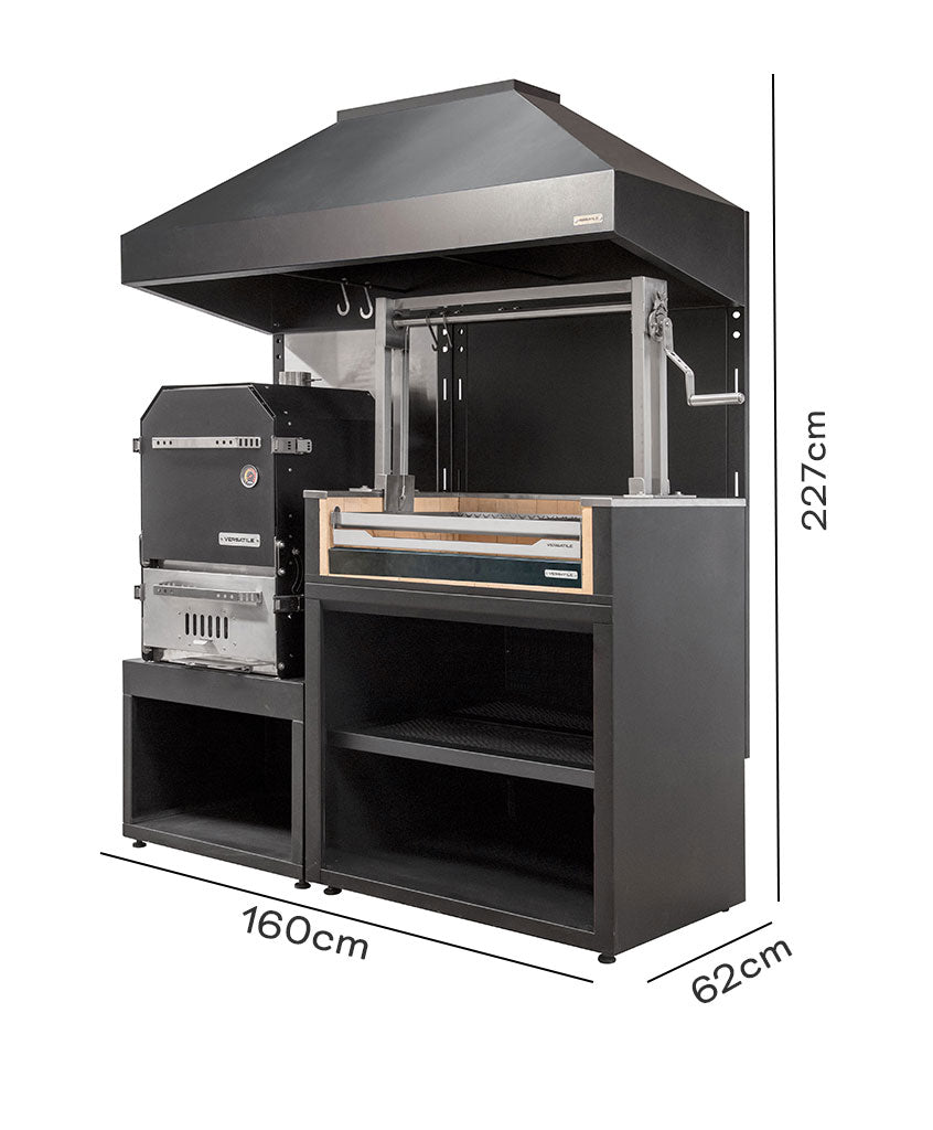 Parrilla Carbón + Horno Multifunción