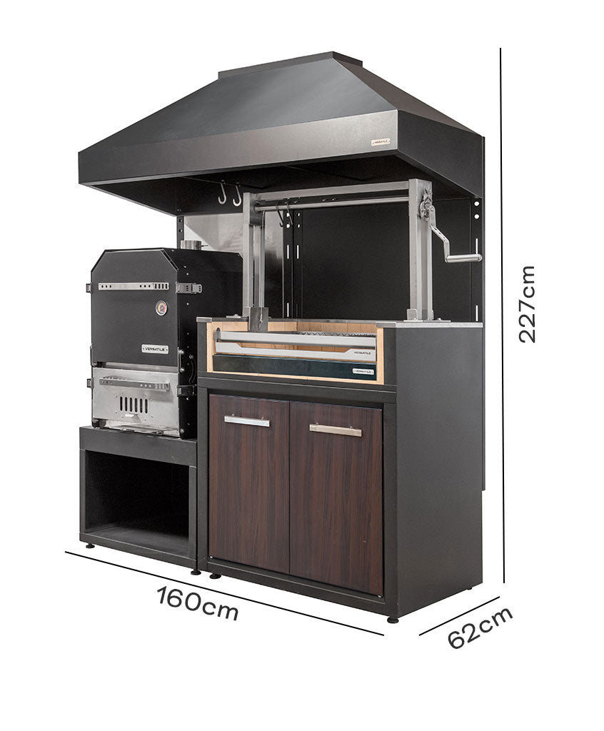 Parrilla Carbón + Horno Multifunción