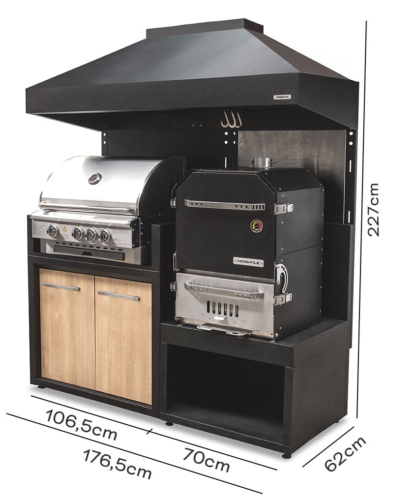 Módulo  Parrilla Gas + Horno