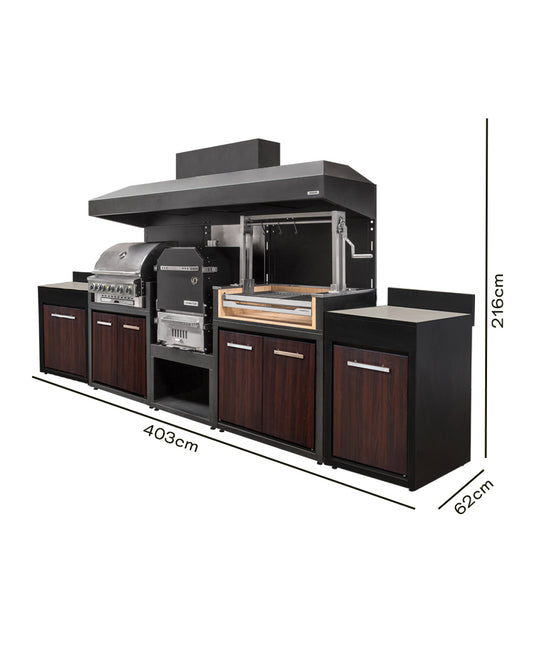 Parrilla Carbón y Módulo Gas 1065 + Horno+ Doble Módulo  600 (Sale)