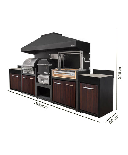 Parrilla Carbón y Módulo Gas 1065+ Horno+ Doble Módulo  600